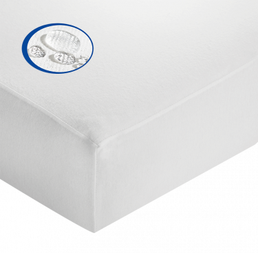 Steff - Protège matelas - Alèse - 160x200 cm - Blanc - tissu